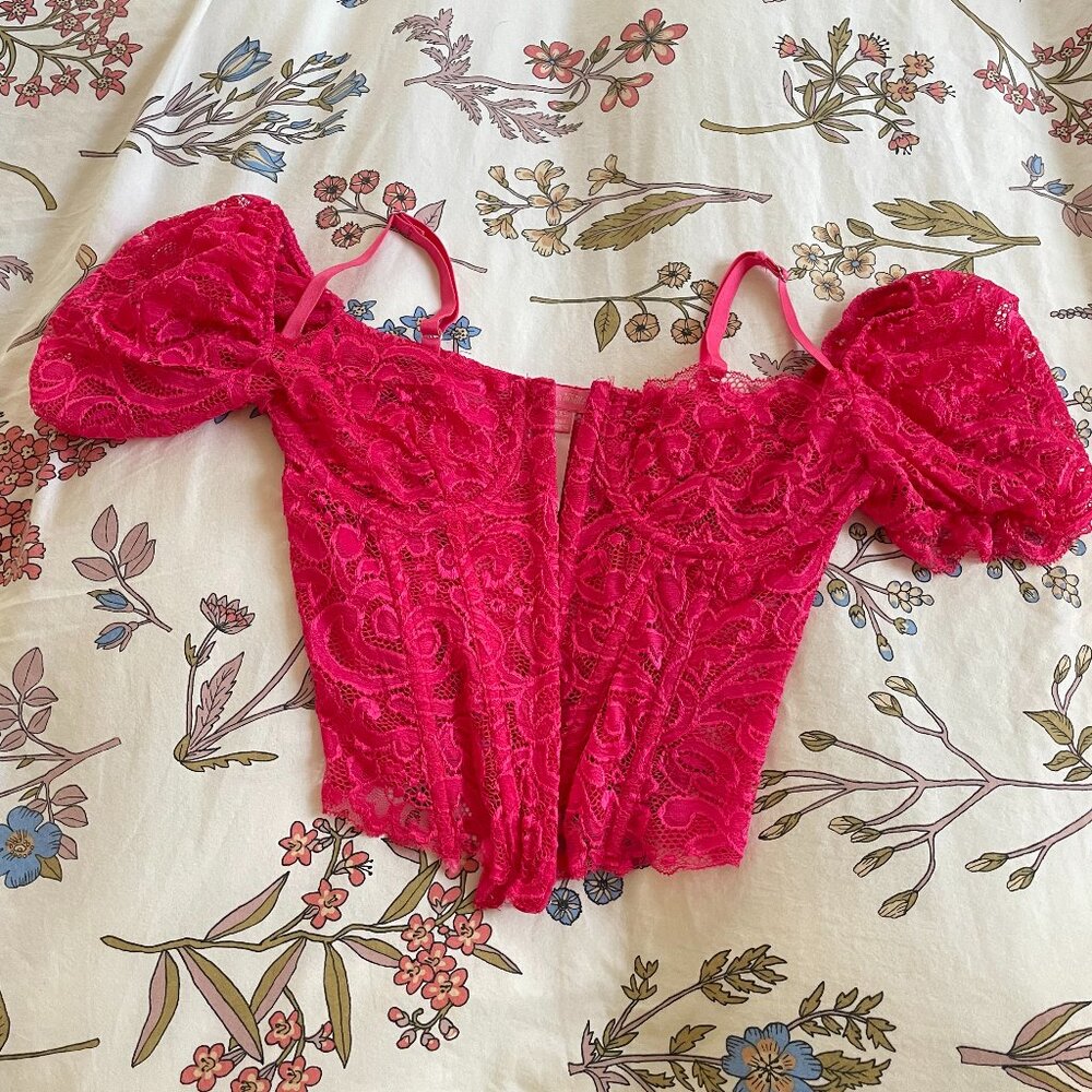 hot pink corset top